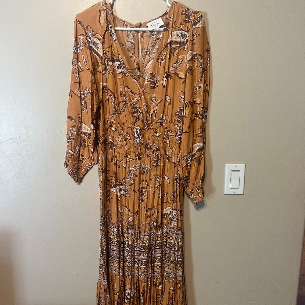 BOHME mustard maxi dress